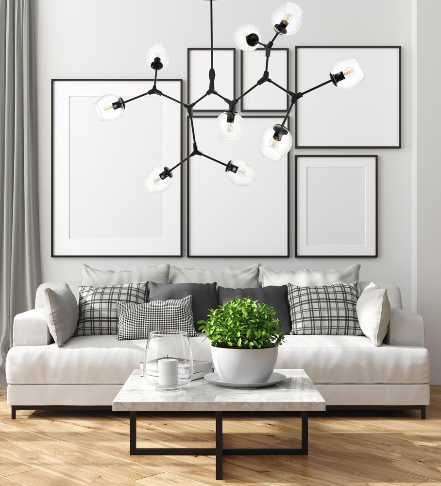 Elegant Furniture & Lighting - Cavoli 60 inch Chandelier in Black - 1712G60BK veiw 2