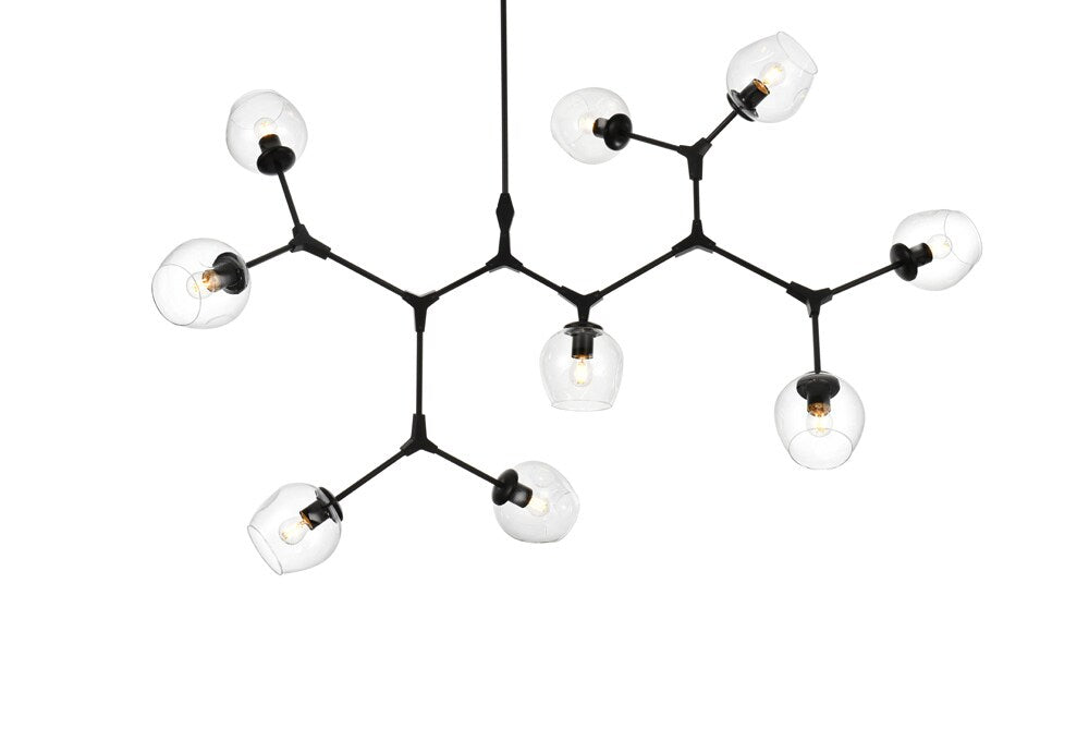 Elegant Furniture & Lighting - Cavoli 60 inch Chandelier in Black - 1712G60BK veiw 3