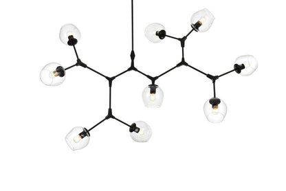 Elegant Furniture & Lighting - Cavoli 60 inch Chandelier in Black - 1712G60BK veiw 3