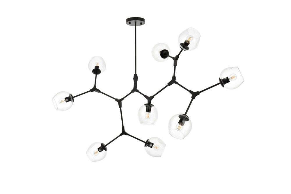 Elegant Furniture & Lighting - Cavoli 60 inch Chandelier in Black - 1712G60BK veiw 8