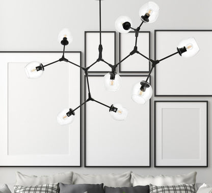 Elegant Furniture & Lighting - Cavoli 60 inch Chandelier in Black - 1712G60BK veiw 9