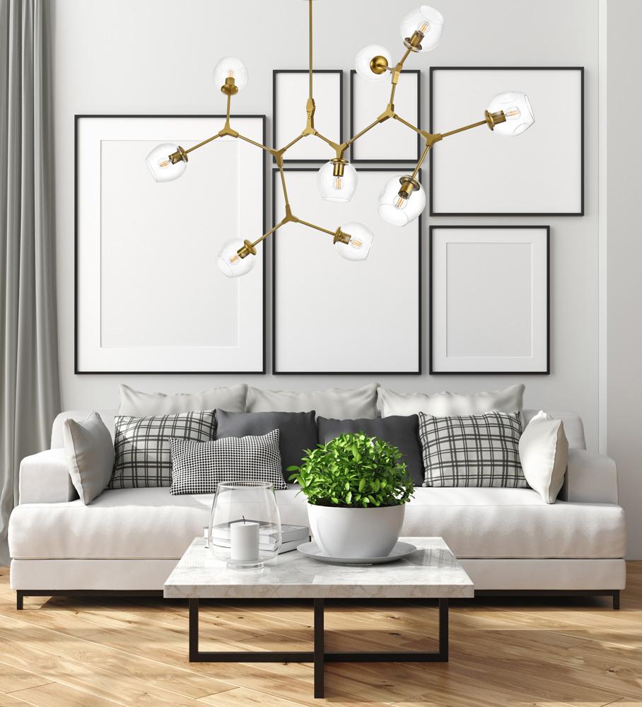 Elegant Furniture & Lighting - Cavoli 60 inch Chandelier in Brass - 1712G60BR veiw 2