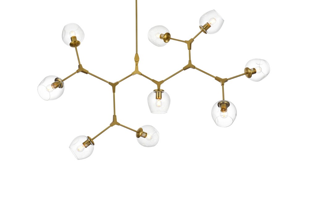 Elegant Furniture & Lighting - Cavoli 60 inch Chandelier in Brass - 1712G60BR veiw 3