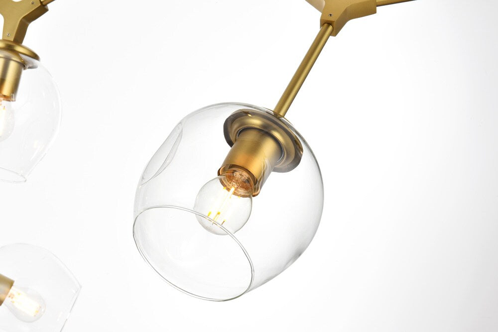 Elegant Furniture & Lighting - Cavoli 60 inch Chandelier in Brass - 1712G60BR veiw 4