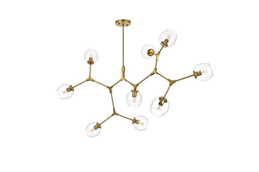 Elegant Furniture & Lighting - Cavoli 60 inch Chandelier in Brass - 1712G60BR veiw 8