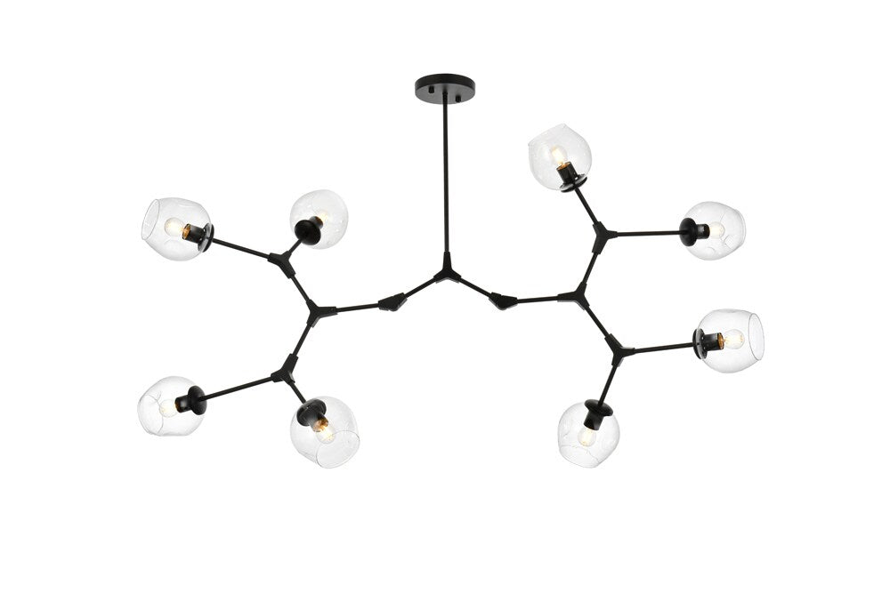 Elegant Furniture & Lighting - Cavoli 61 inch Chandelier in Black - 1712G61BK veiw 1