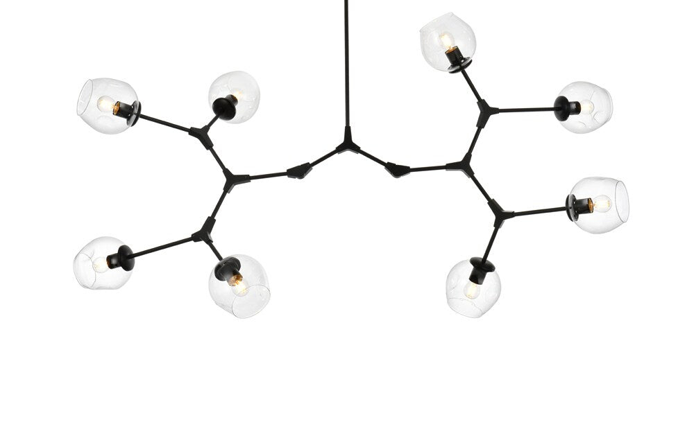 Elegant Furniture & Lighting - Cavoli 61 inch Chandelier in Black - 1712G61BK veiw 3