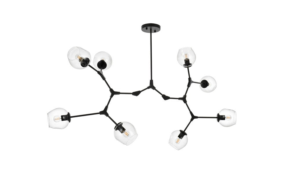 Elegant Furniture & Lighting - Cavoli 61 inch Chandelier in Black - 1712G61BK veiw 8