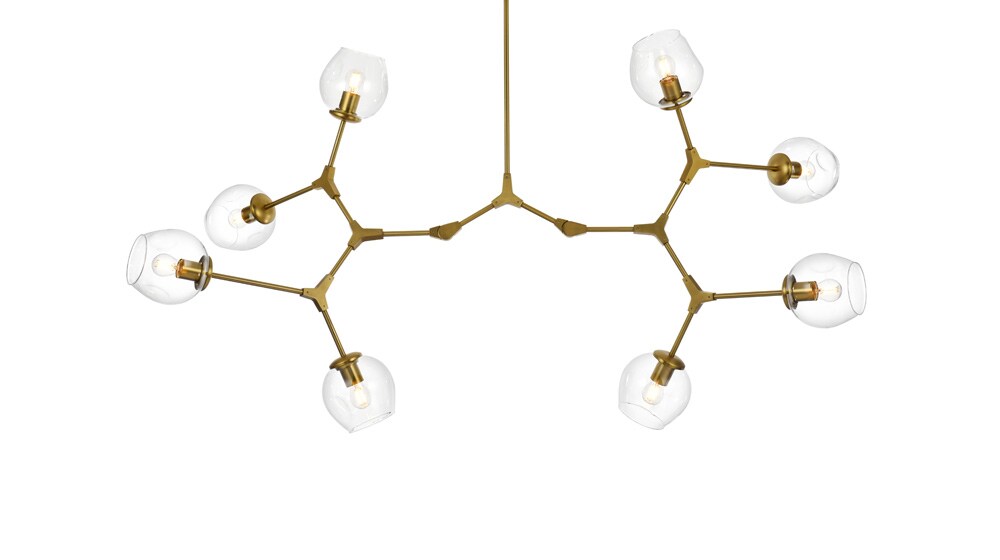 Elegant Furniture & Lighting - Cavoli 61 inch Chandelier in Brass - 1712G61BR veiw 3