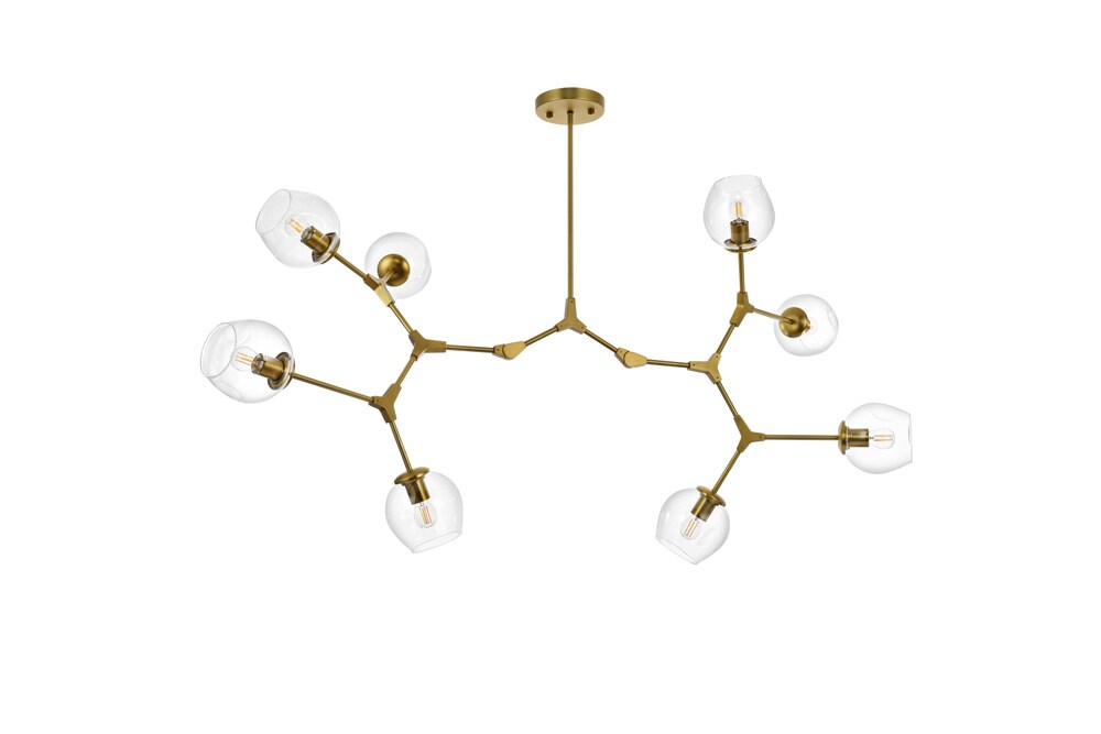 Elegant Furniture & Lighting - Cavoli 61 inch Chandelier in Brass - 1712G61BR veiw 8