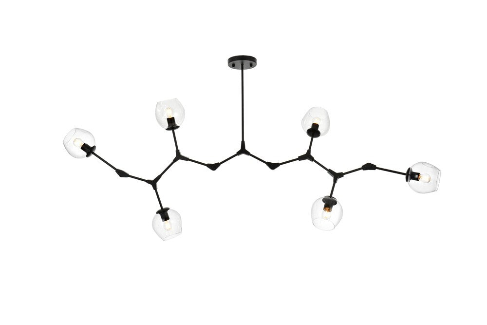 Elegant Furniture & Lighting - Cavoli 70 inch Chandelier in Black - 1712G70BK veiw 1