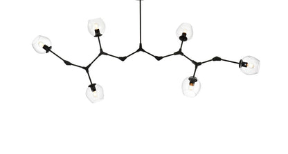 Elegant Furniture & Lighting - Cavoli 70 inch Chandelier in Black - 1712G70BK veiw 3