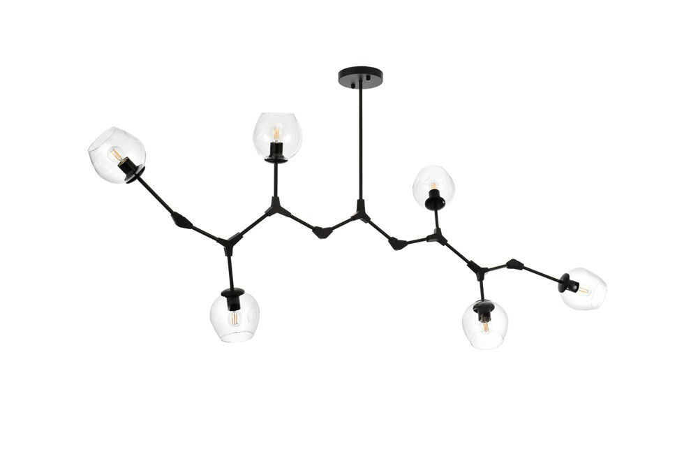 Elegant Furniture & Lighting - Cavoli 70 inch Chandelier in Black - 1712G70BK veiw 8