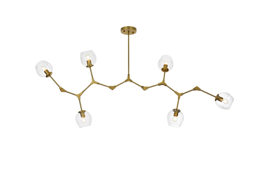 Elegant Furniture & Lighting - Cavoli 70 inch Chandelier in Brass - 1712G70BR veiw 1