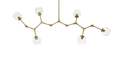 Elegant Furniture & Lighting - Cavoli 70 inch Chandelier in Brass - 1712G70BR veiw 3