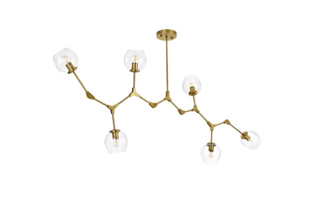 Elegant Furniture & Lighting - Cavoli 70 inch Chandelier in Brass - 1712G70BR veiw 8