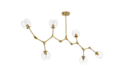Elegant Furniture & Lighting - Cavoli 70 inch Chandelier in Brass - 1712G70BR veiw 8