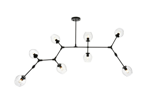 Elegant Furniture & Lighting - Cavoli 74 inch Chandelier in Black - 1712G74BK veiw 1