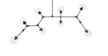 Elegant Furniture & Lighting - Cavoli 74 inch Chandelier in Black - 1712G74BK veiw 3