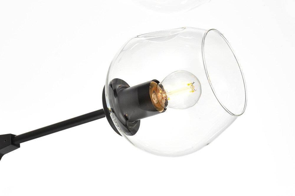 Elegant Furniture & Lighting - Cavoli 74 inch Chandelier in Black - 1712G74BK veiw 4