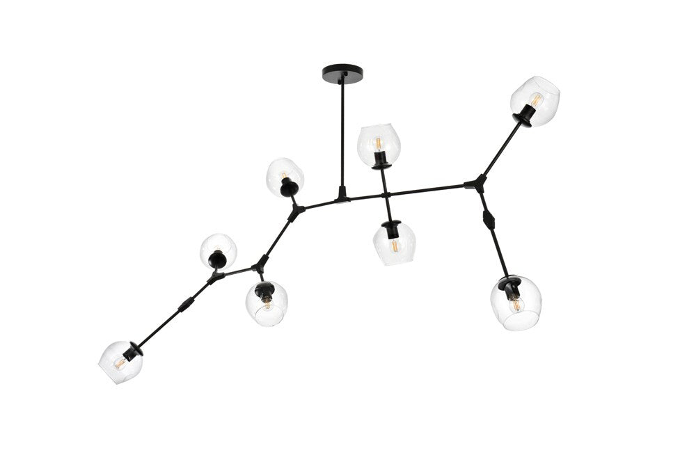 Elegant Furniture & Lighting - Cavoli 74 inch Chandelier in Black - 1712G74BK veiw 8