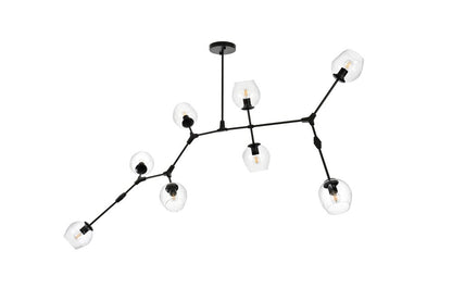 Elegant Furniture & Lighting - Cavoli 74 inch Chandelier in Black - 1712G74BK veiw 8