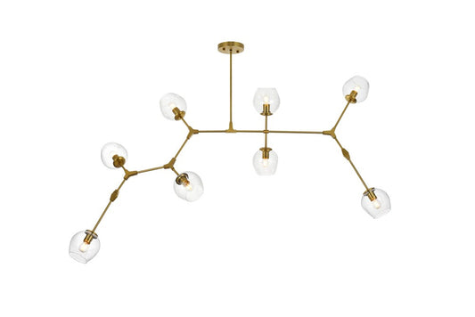 Elegant Furniture & Lighting - Cavoli 74 inch Chandelier in Brass - 1712G74BR veiw 1