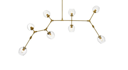 Elegant Furniture & Lighting - Cavoli 74 inch Chandelier in Brass - 1712G74BR veiw 3