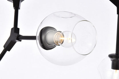 Elegant Furniture & Lighting - Cavoli 7 lights black chandelier - 1712G57BK veiw 4