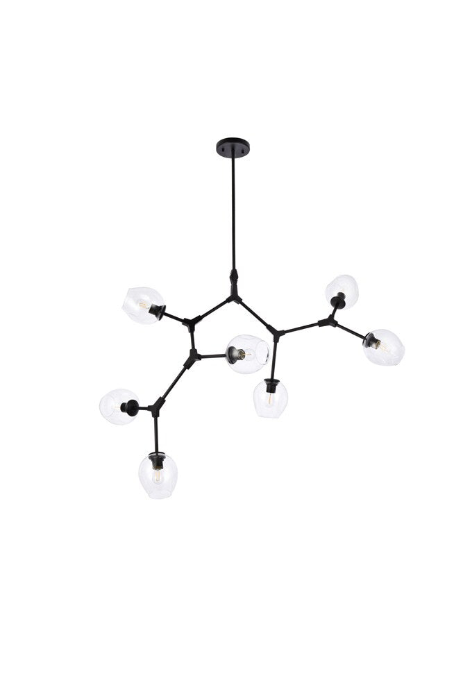 Elegant Furniture & Lighting - Cavoli 7 lights black chandelier - 1712G57BK veiw 7