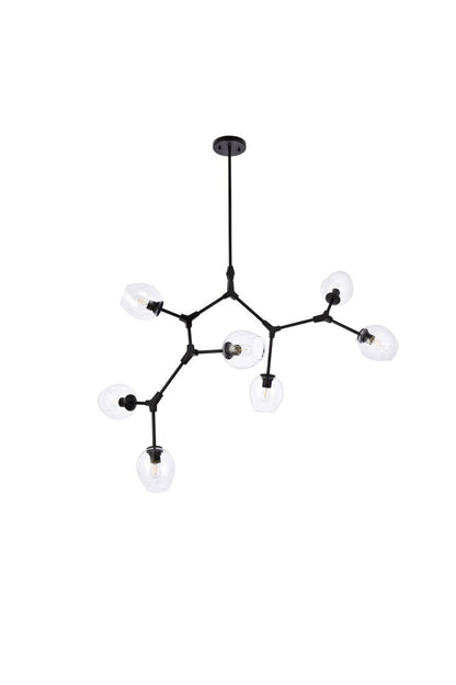 Elegant Furniture & Lighting - Cavoli 7 lights black chandelier - 1712G57BK veiw 7