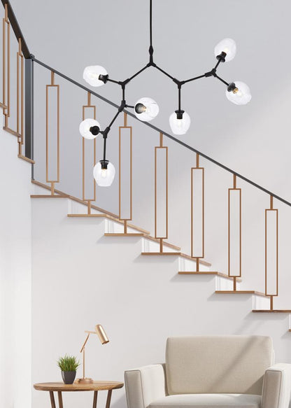 Elegant Furniture & Lighting - Cavoli 7 lights black chandelier - 1712G57BK veiw 8