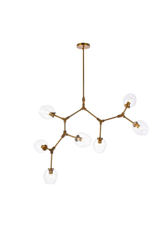 Elegant Furniture & Lighting - Cavoli 7 lights brass chandelier - 1712G57BR veiw 1