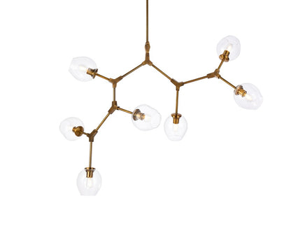 Elegant Furniture & Lighting - Cavoli 7 lights brass chandelier - 1712G57BR veiw 3