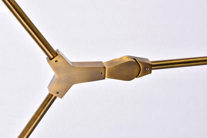 Elegant Furniture & Lighting - Cavoli 7 lights brass chandelier - 1712G57BR veiw 5