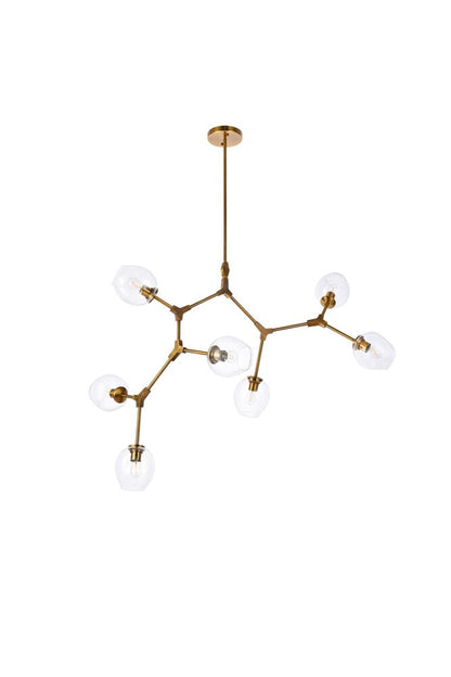 Elegant Furniture & Lighting - Cavoli 7 lights brass chandelier - 1712G57BR veiw 7