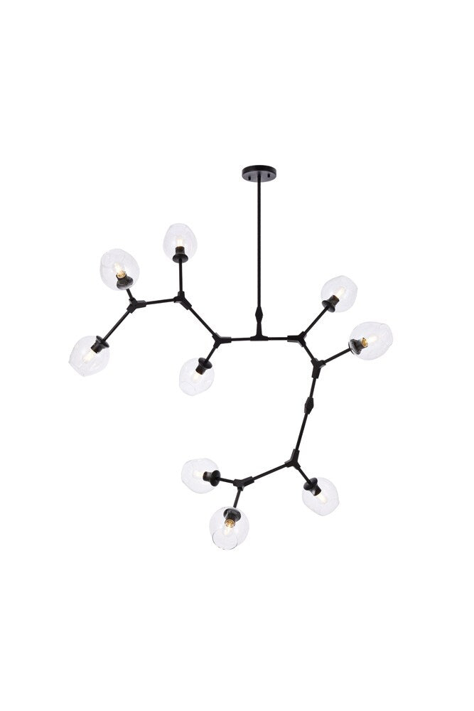 Elegant Furniture & Lighting - Cavoli 9 lights black chandelier - 1712G79BK veiw 1