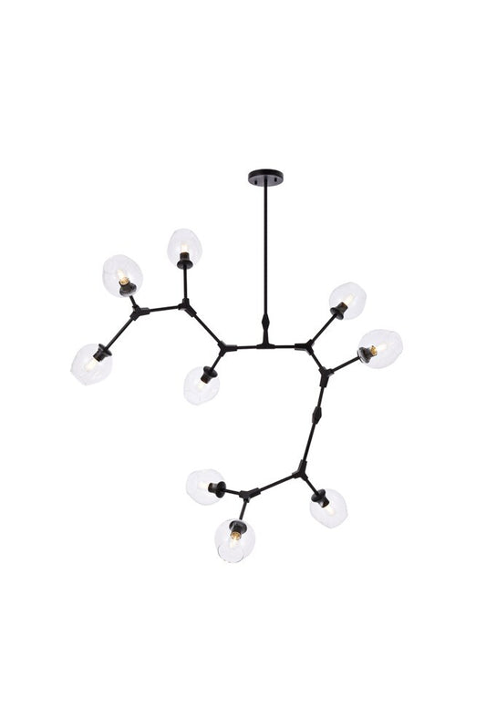 Elegant Furniture & Lighting - Cavoli 9 lights black chandelier - 1712G79BK veiw 1