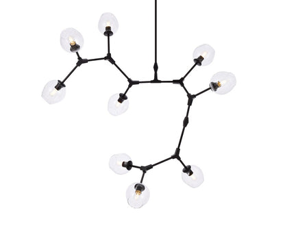 Elegant Furniture & Lighting - Cavoli 9 lights black chandelier - 1712G79BK veiw 3