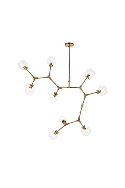 Elegant Furniture & Lighting - Cavoli 9 lights brass chandelier - 1712G79BR veiw 1