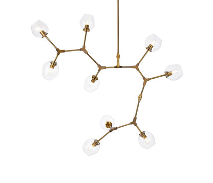 Elegant Furniture & Lighting - Cavoli 9 lights brass chandelier - 1712G79BR veiw 3