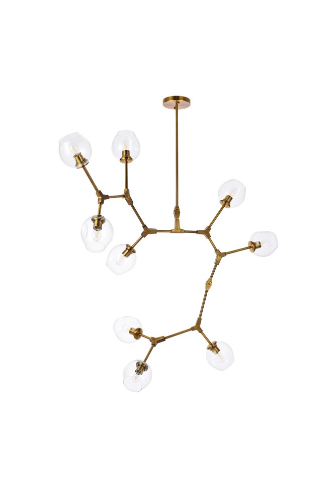 Elegant Furniture & Lighting - Cavoli 9 lights brass chandelier - 1712G79BR veiw 7