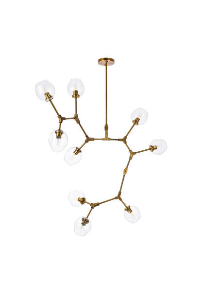 Elegant Furniture & Lighting - Cavoli 9 lights brass chandelier - 1712G79BR veiw 7