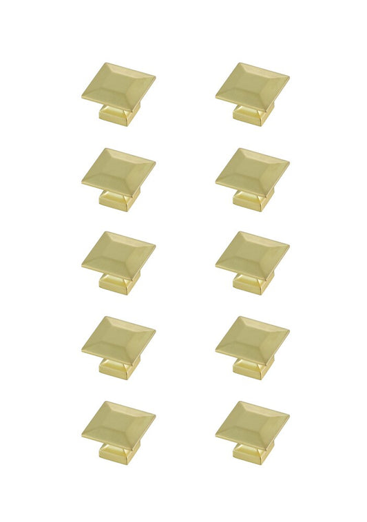 Elegant Furniture & Lighting - Cecil 1.3in Brushed Gold Square Knob Multipack (Set of 10) - KB2025-GD-10PK veiw 1