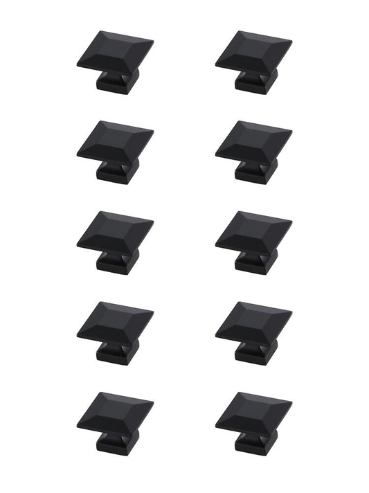 Elegant Furniture & Lighting - Cecil 1.3in Matte Black Square Knob Multipack (Set of 10) - KB2025-MB-10PK veiw 1