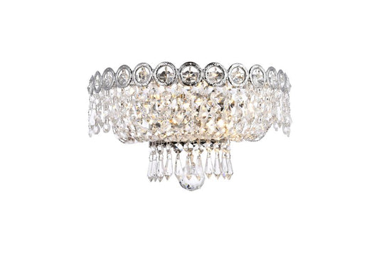 Elegant Furniture & Lighting - Century 2 light Chrome Wall Sconce Clear Royal Cut Crystal - V1900W12C/RC veiw 1