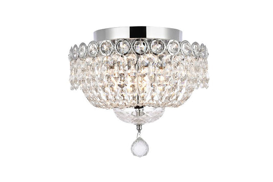 Elegant Furniture & Lighting - Century 4 light Chrome Flush Mount Clear Royal Cut Crystal - V1900F12C/RC veiw 1