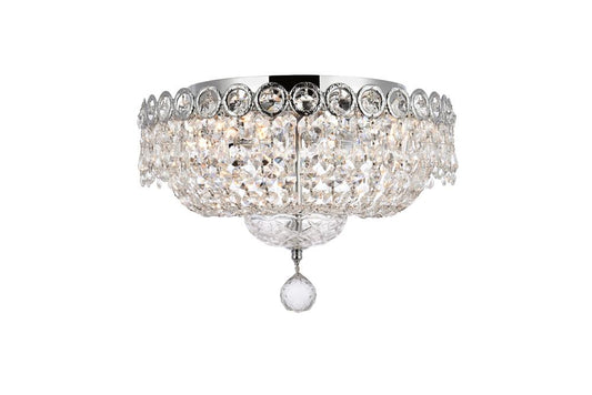 Elegant Furniture & Lighting - Century 4 light Chrome Flush Mount Clear Royal Cut Crystal - V1900F14C/RC veiw 1