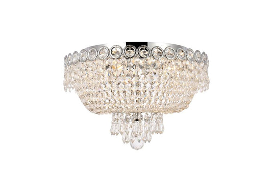 Elegant Furniture & Lighting - Century 4 light Chrome Flush Mount Clear Royal Cut Crystal - V1900F16C/RC veiw 1