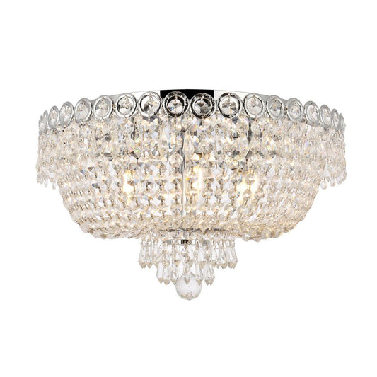Elegant Furniture & Lighting - Century 6 light Chrome Flush Mount Clear Royal Cut Crystal - V1900F18C/RC veiw 1